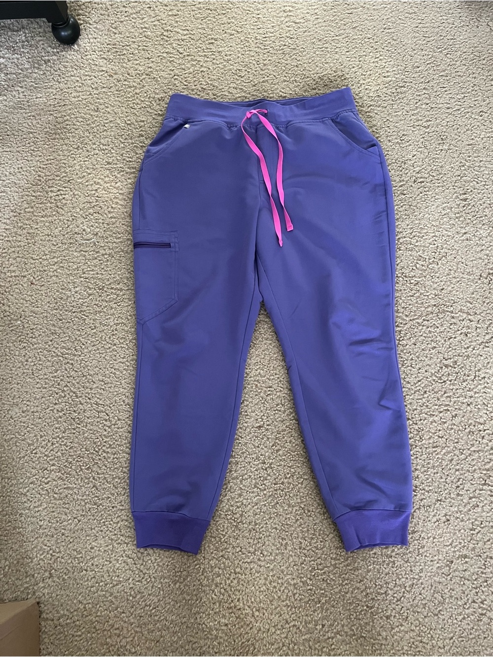 Figs Women’s High Rise Limited edition Purple Joggers with Pink Drawstring